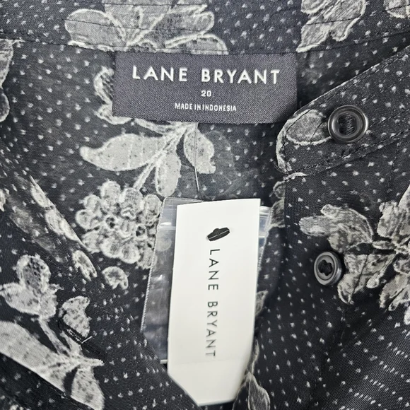 Lane Bryant #1137440 Sheer Ruffled Button-Down Chiffon Top NWT - Picture 6 of 13